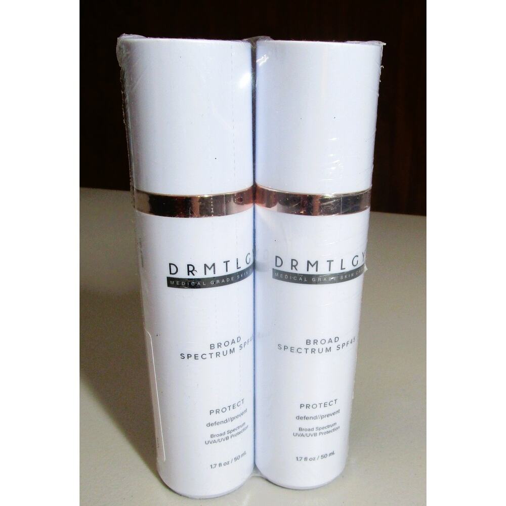 DRMTLGY Broad Spectrum SPF 45 Sunscreen 1.7 oz.  UVA Face Protection Oil Free